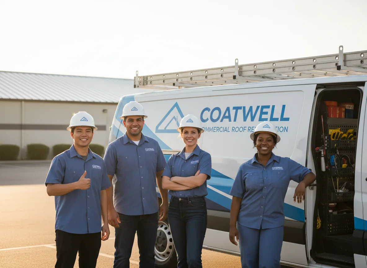 Commercial roof coating company in Wickett, TX