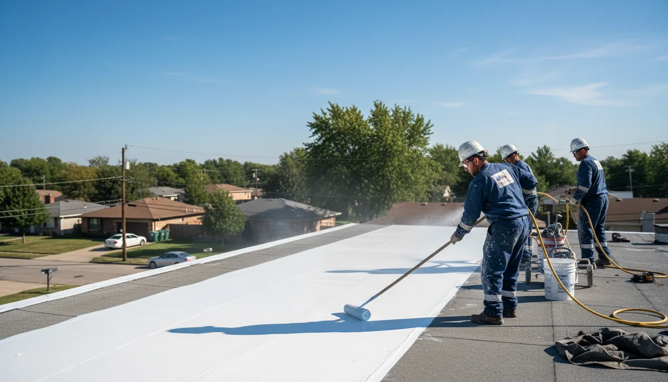 Commercial roof coating in Wickett, TX near me